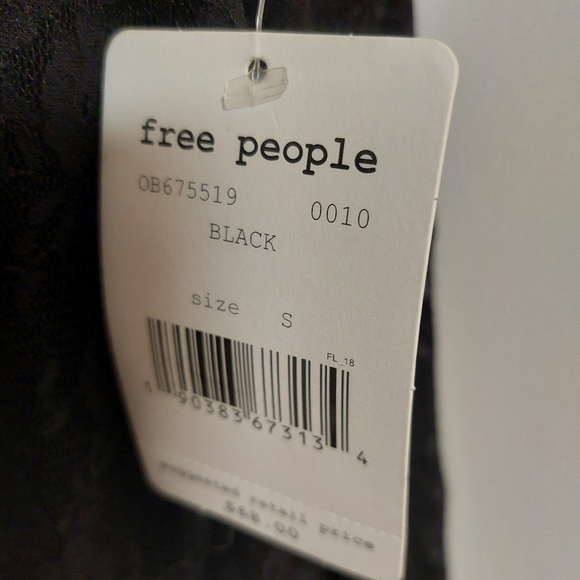 Free People Black Lace Top - Picture 5 of 8